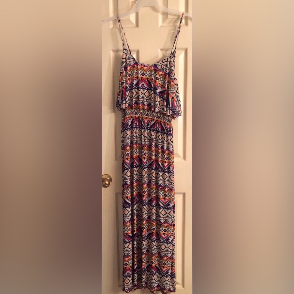 Colorful Geometric Maxi Dress by West Loop size medium